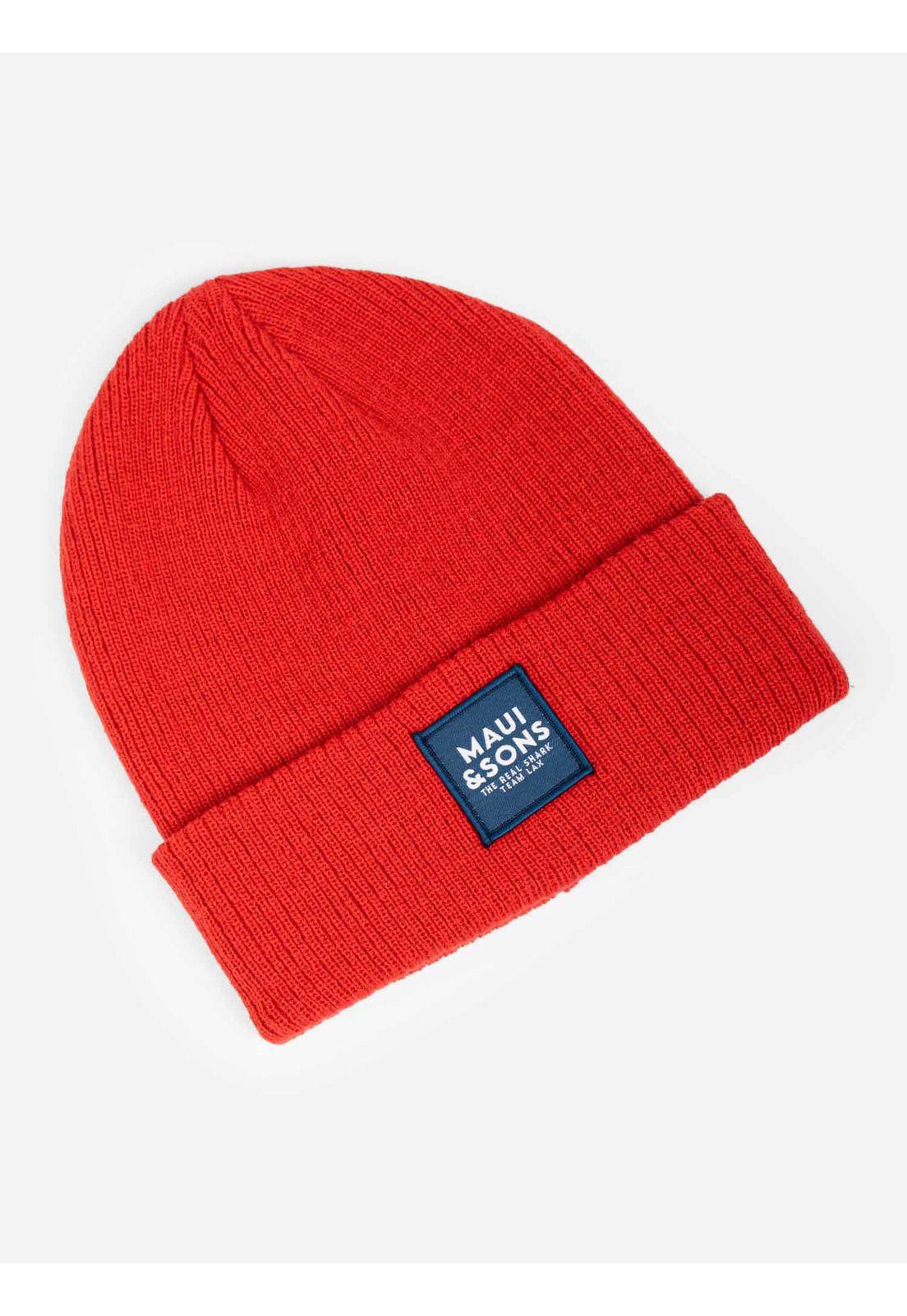 Gorro The Og Shark Team Beanie Rojo Niño Maui And Sons-1