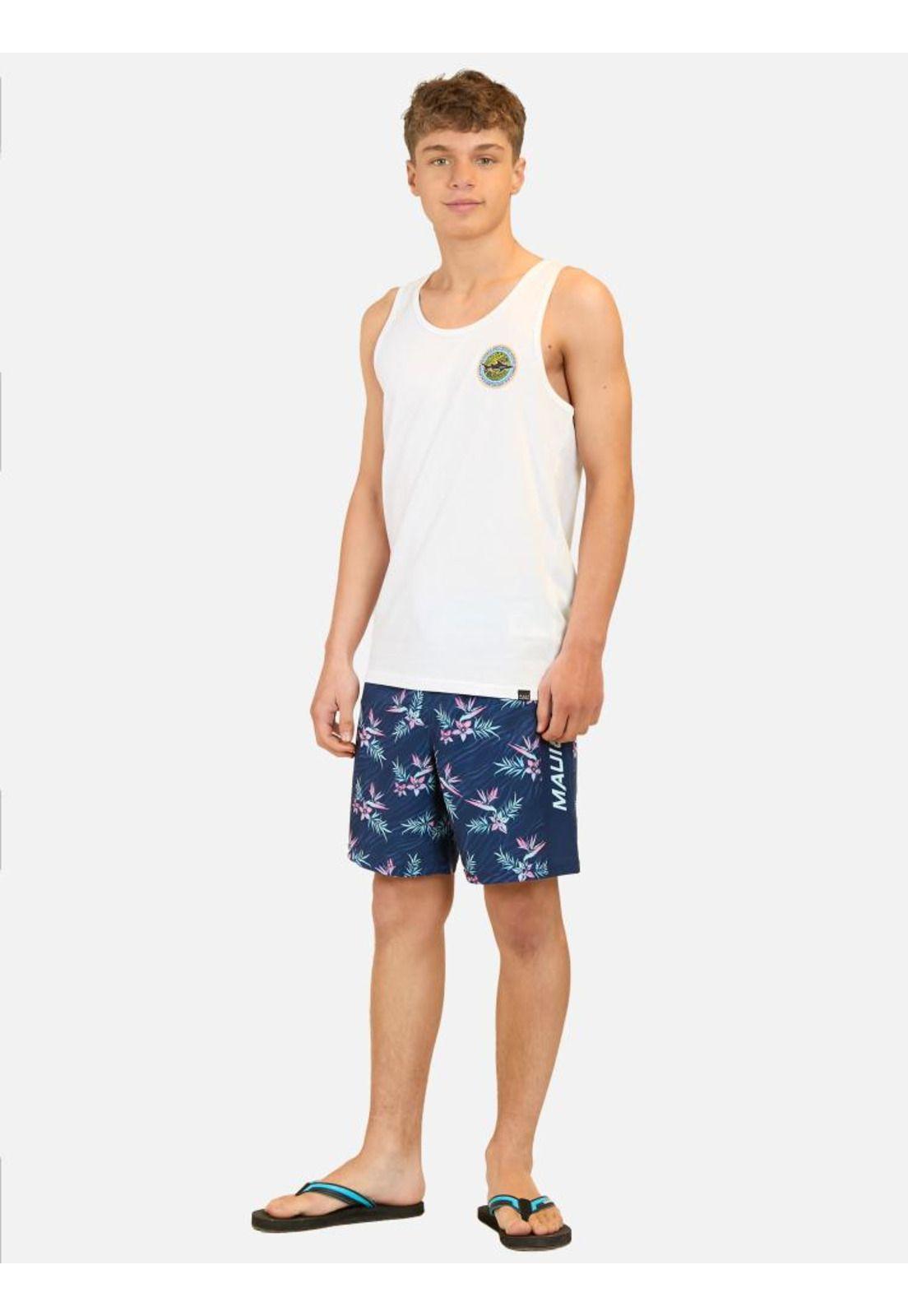 Polera S/M Shark Blanco Infantil Maui And Sons-2