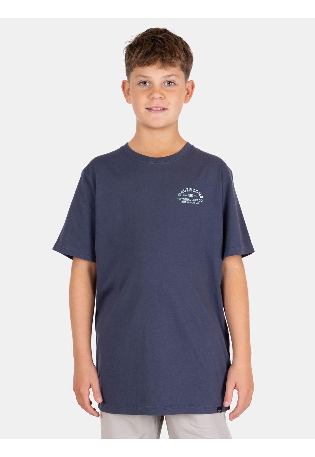 Polera MC Surfesia Azul Infantil Maui And Sons-0