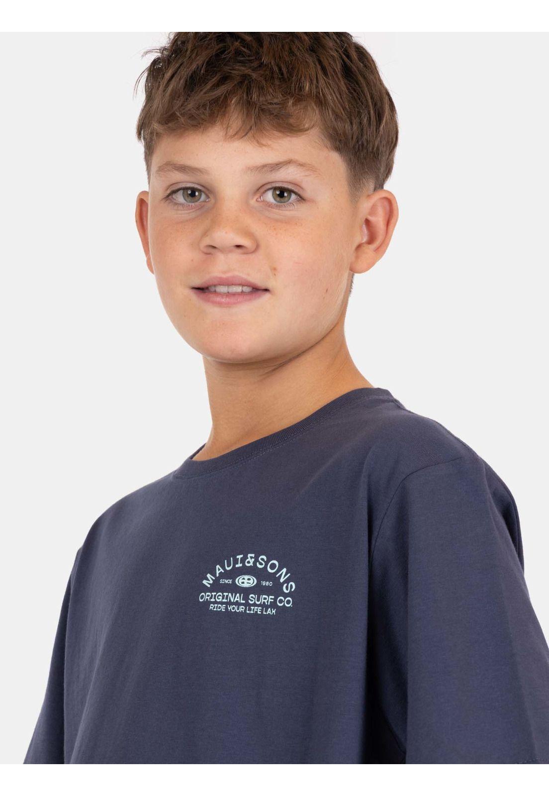 Polera MC Surfesia Azul Infantil Maui And Sons-2