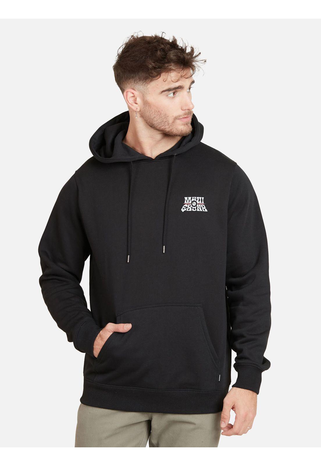Poleron VISION HOODIES Hombre Negro Maui and Sons-0