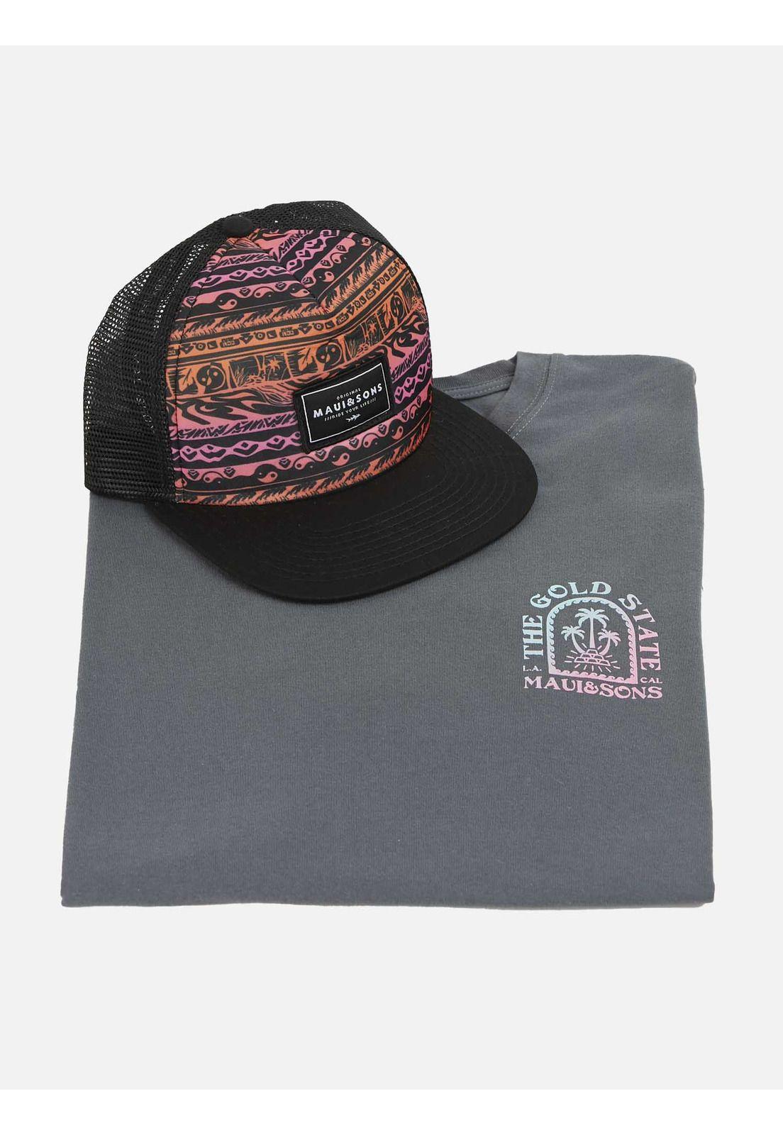 Pack Polera Jockey 5AV1563 Hombre Gris Maui and Sons-3