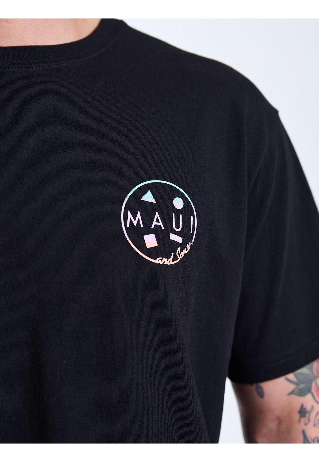 Polera MC Gradient Negro Hombre Maui and Sons-5
