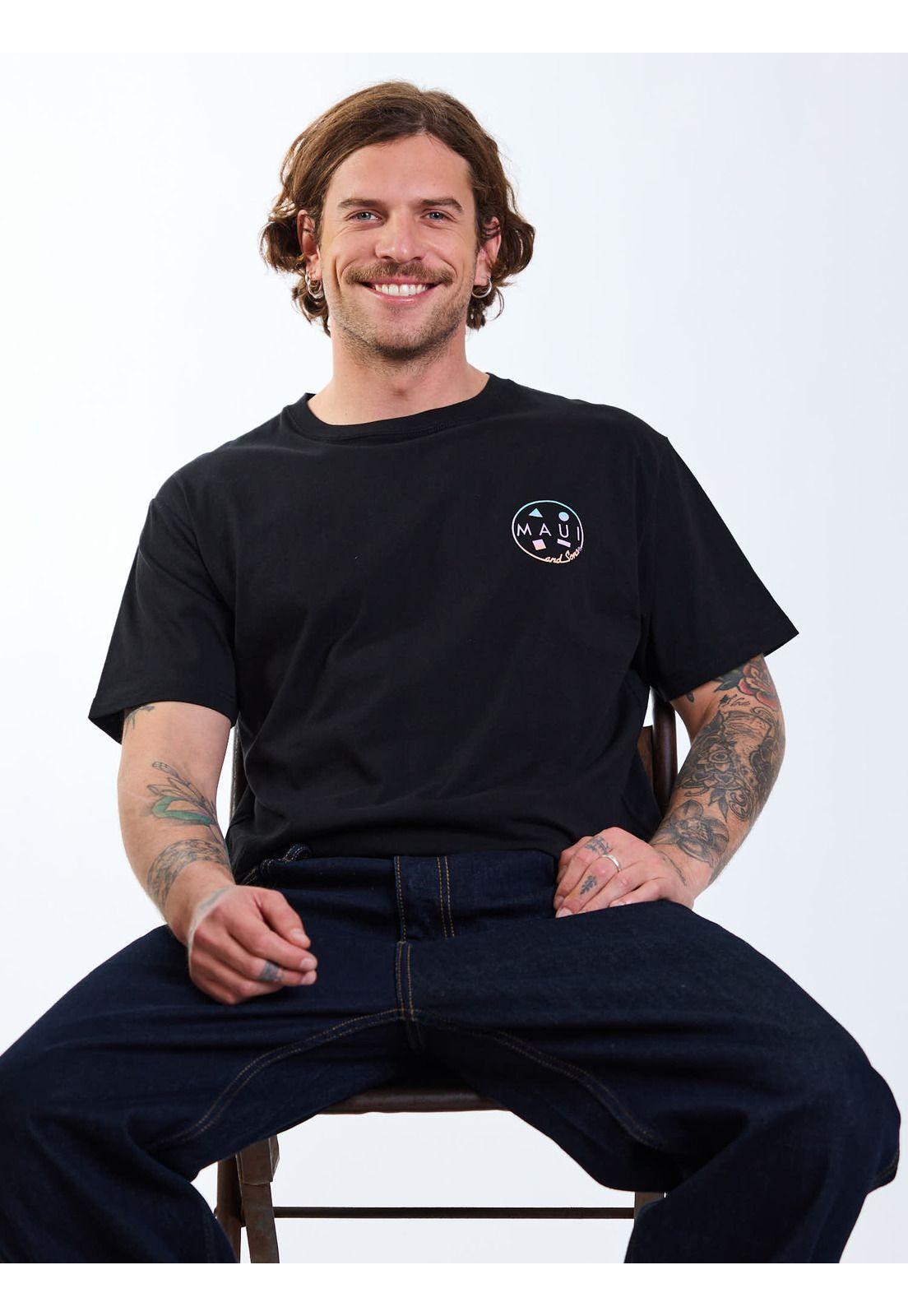 Polera MC Gradient Negro Hombre Maui and Sons-7