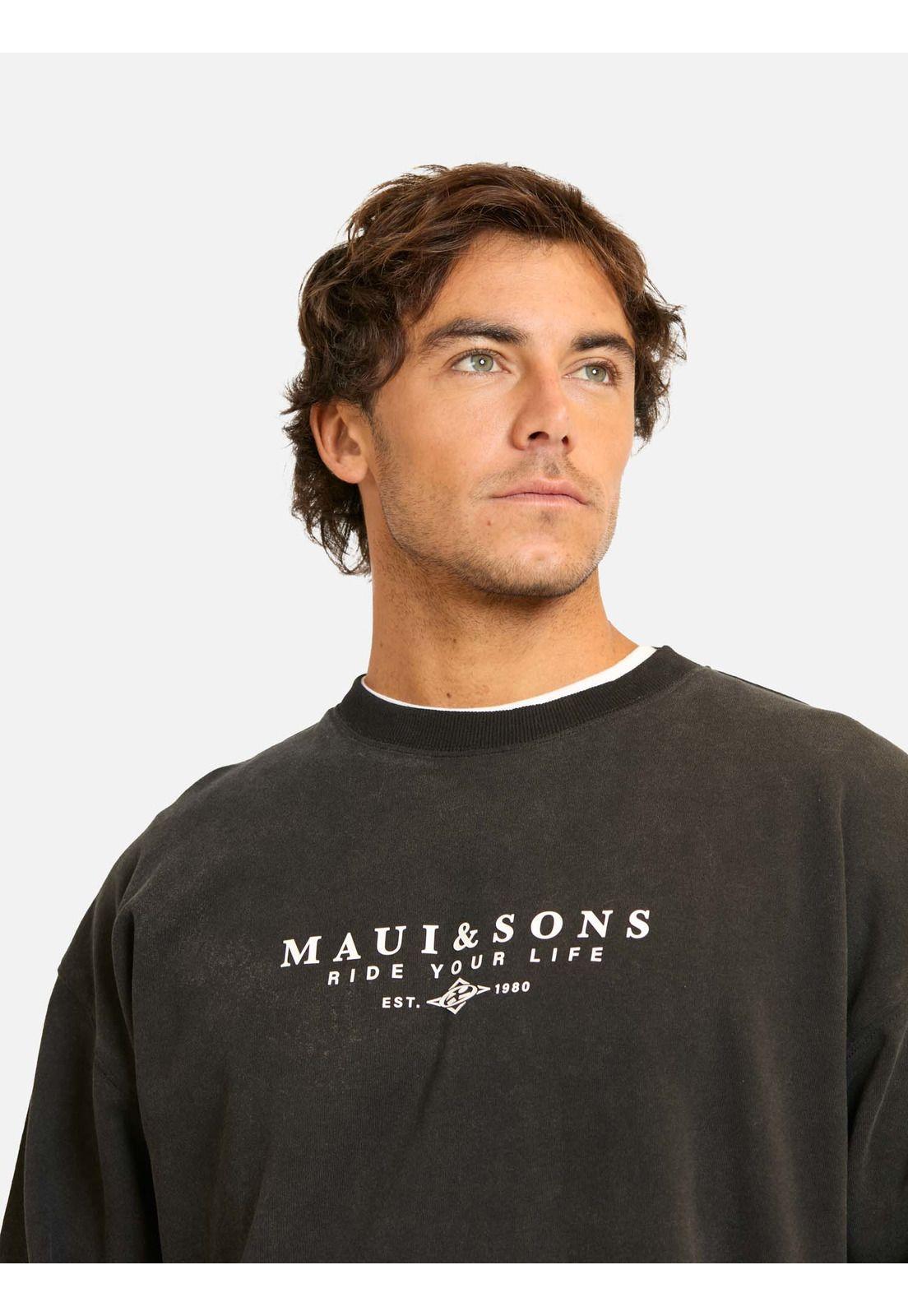 Poleron CR Oceandra Negro Hombre Maui And Sons-2