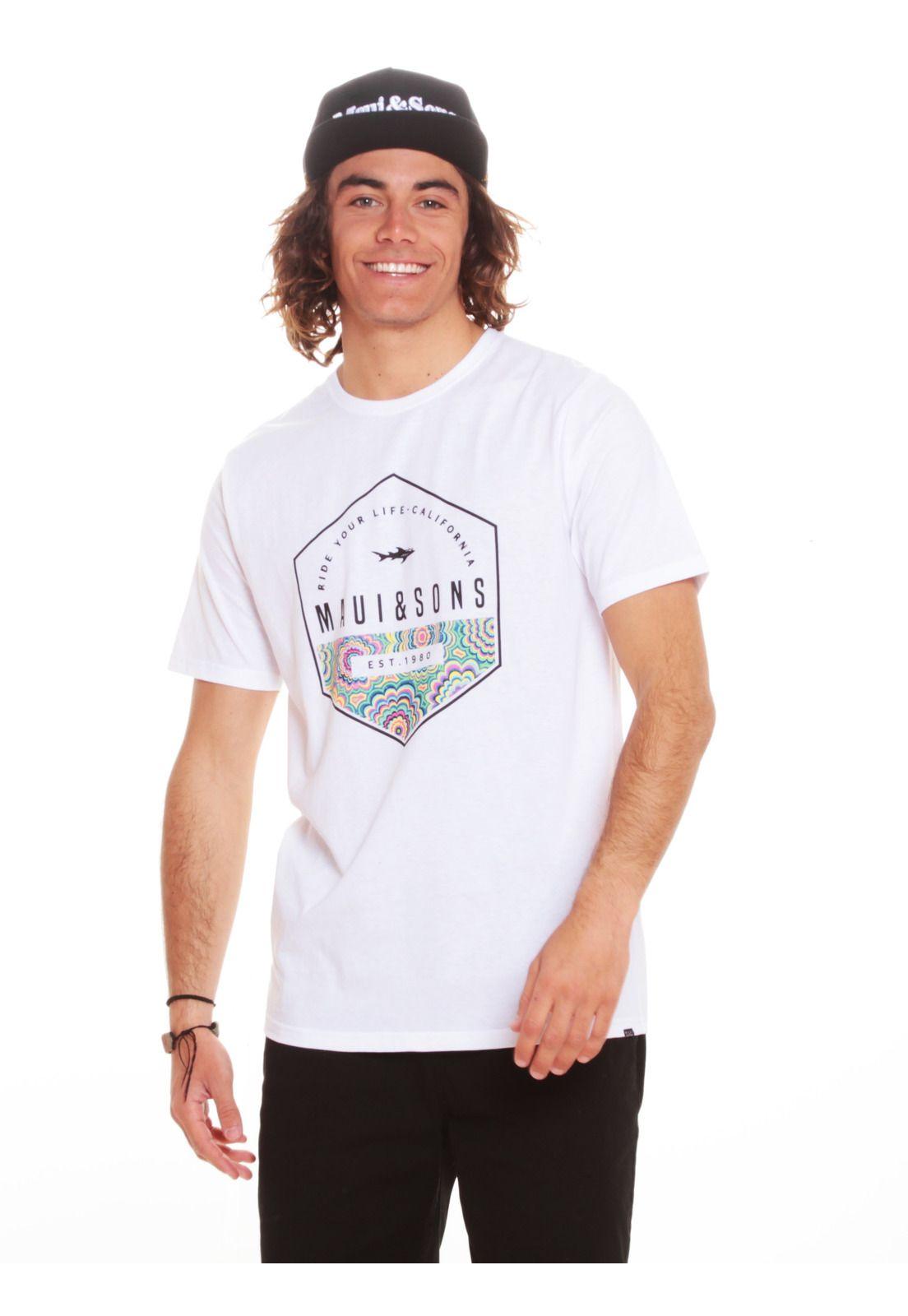 Polera Hombre 5P215-MV20 Blanco Maui and Sons-0