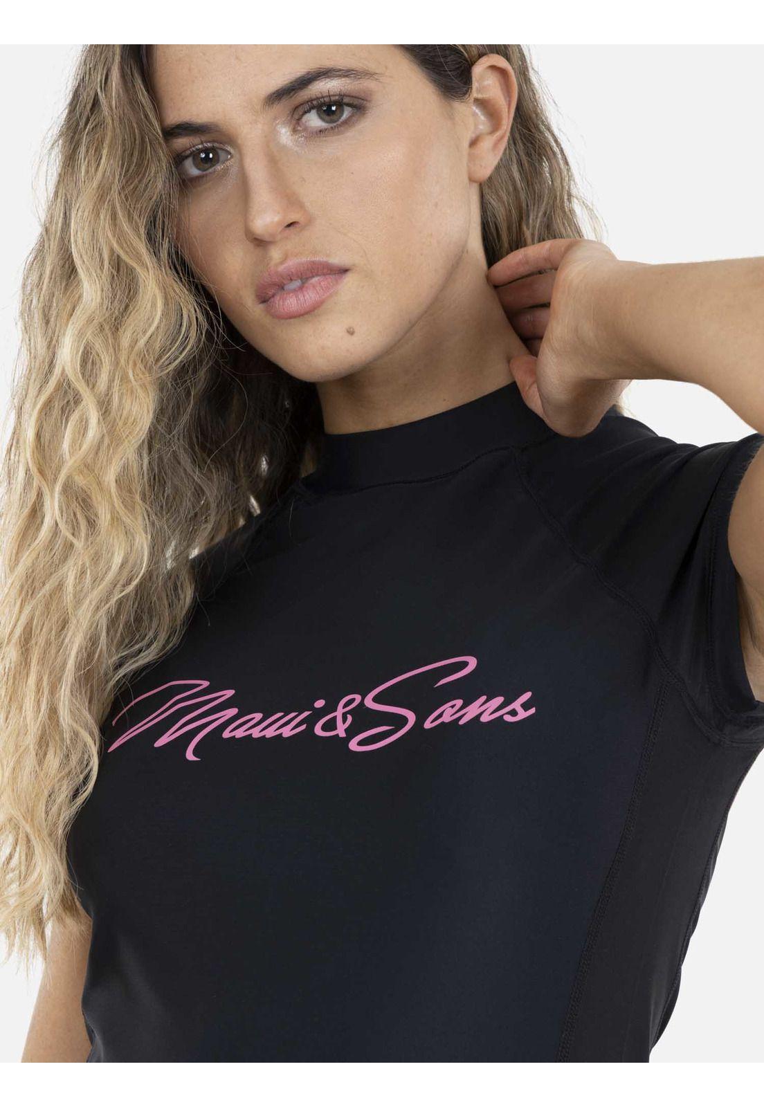 Polera UVP Black Whale Mujer Negro Maui and Sons-2