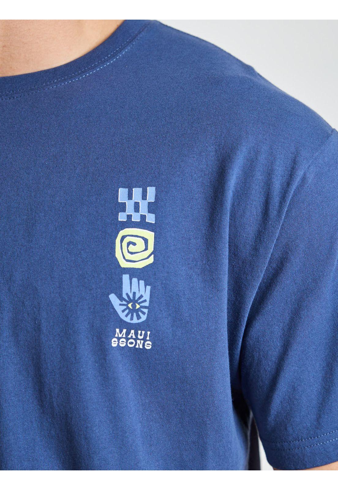 Polera MC Aloha Azul Hombre Maui and Sons-5
