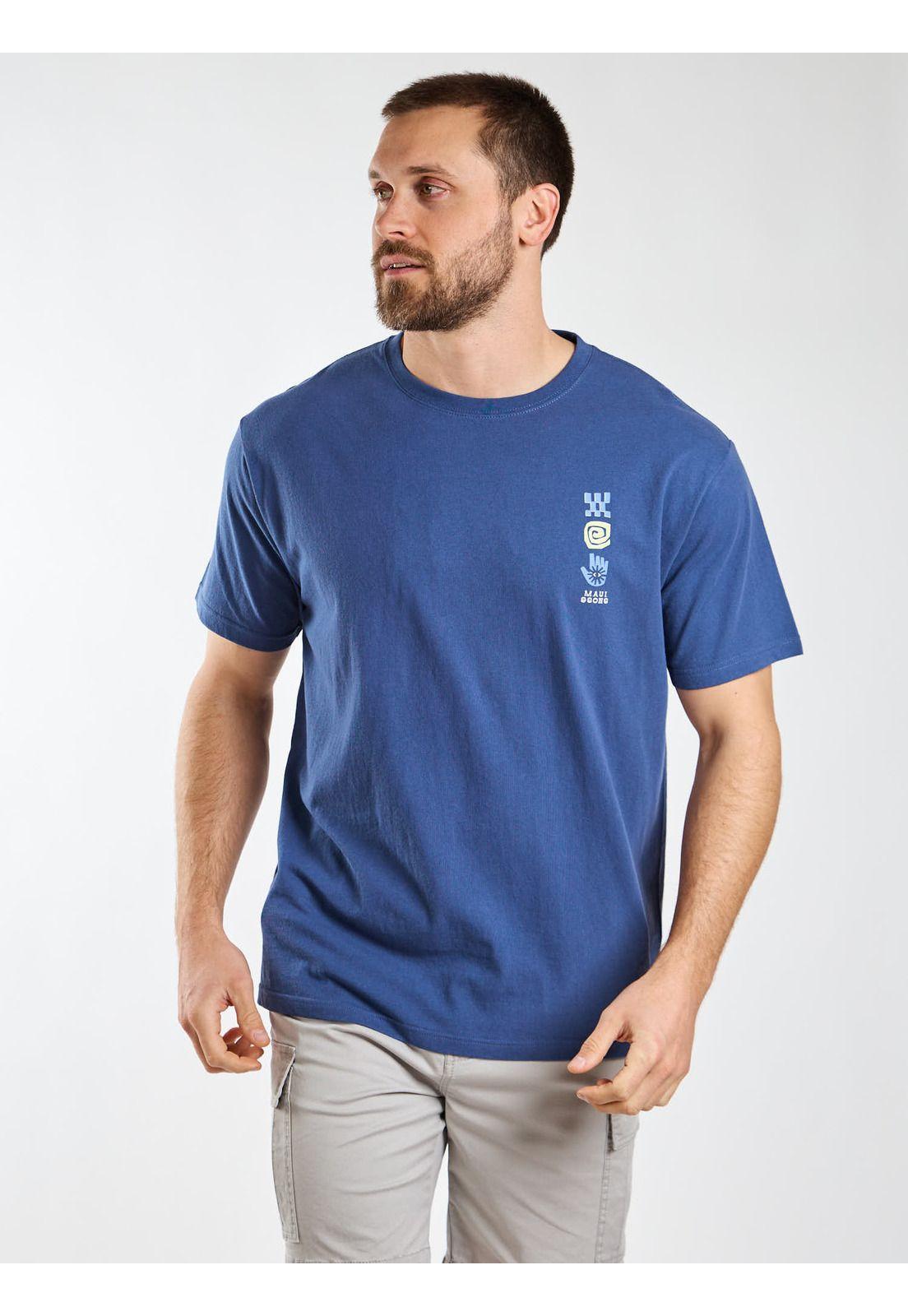 Polera MC Aloha Azul Hombre Maui and Sons-6
