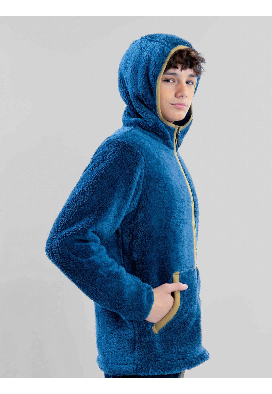 Poleron Chiporro Kairos Celeste Infantil Maui And Sons-6