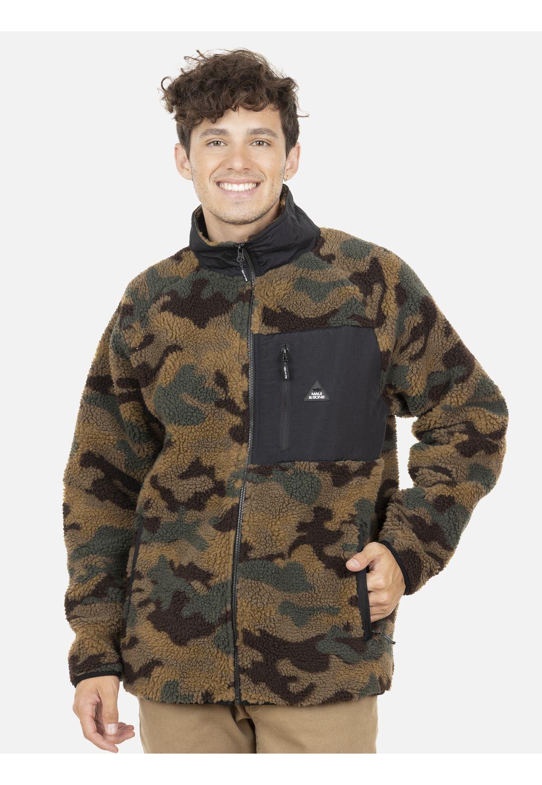 Poleron Fullzipper Hombre 5O343-MI21 Verde Maui and Sons-0