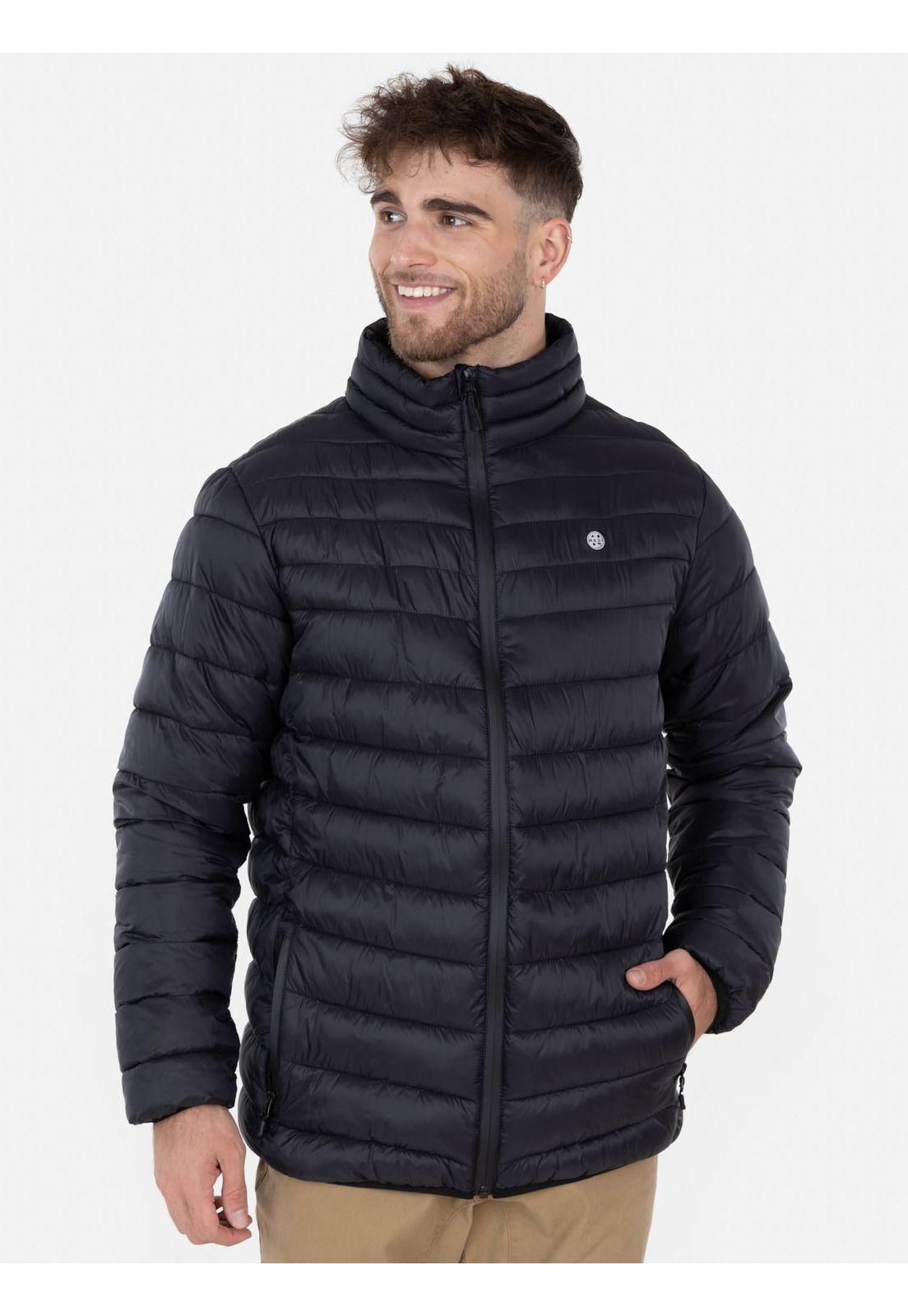 Parka Diagonal Quited Hombre Negro Maui and Sons-0