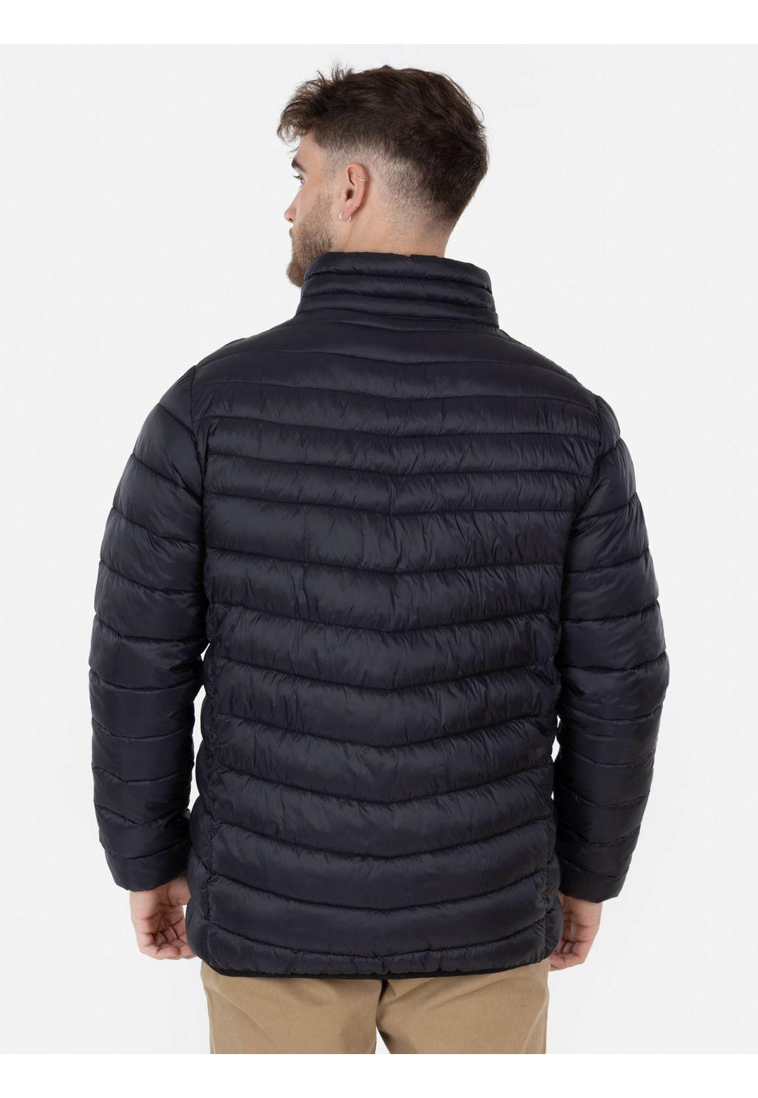 Parka Diagonal Quited Hombre Negro Maui and Sons-1