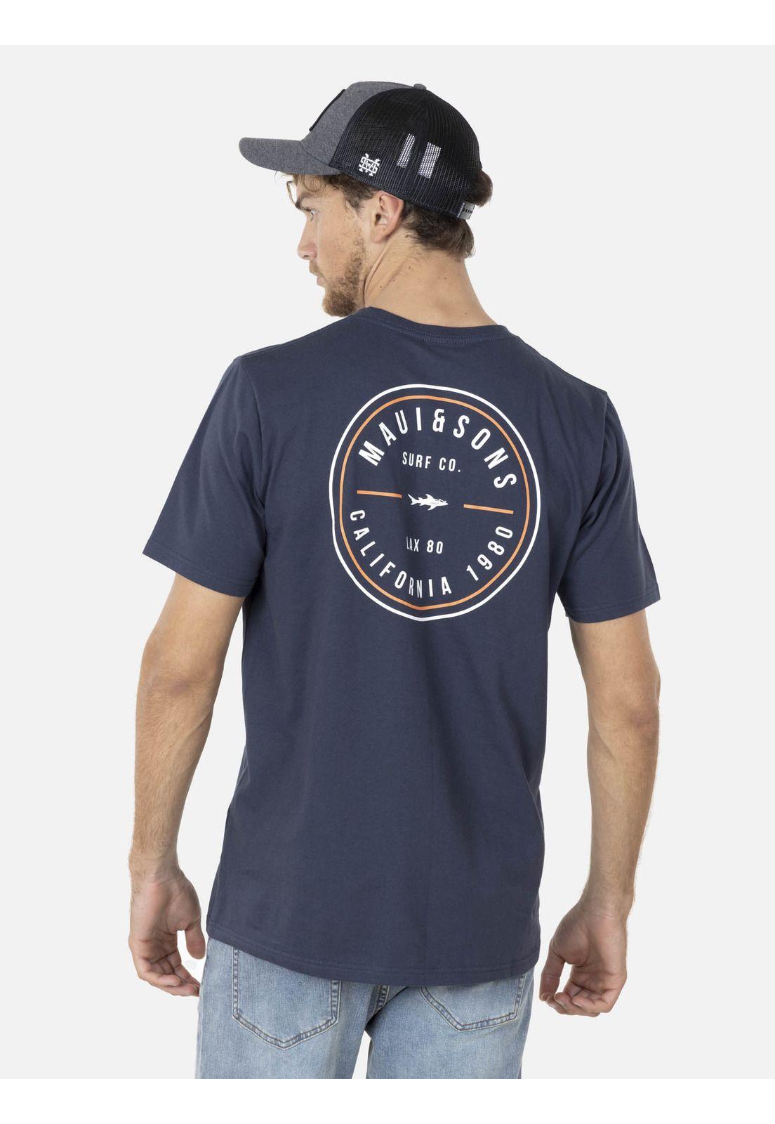 Polera OLD BRAND Hombre Azul Maui and Sons-1
