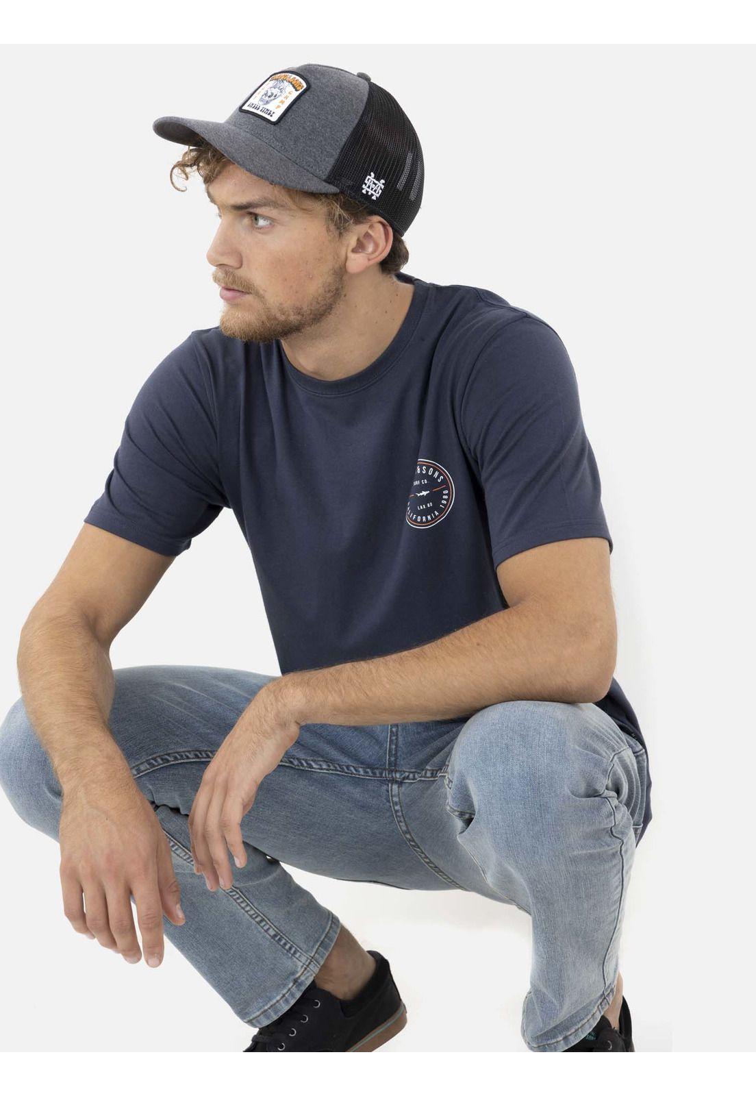 Polera OLD BRAND Hombre Azul Maui and Sons-3