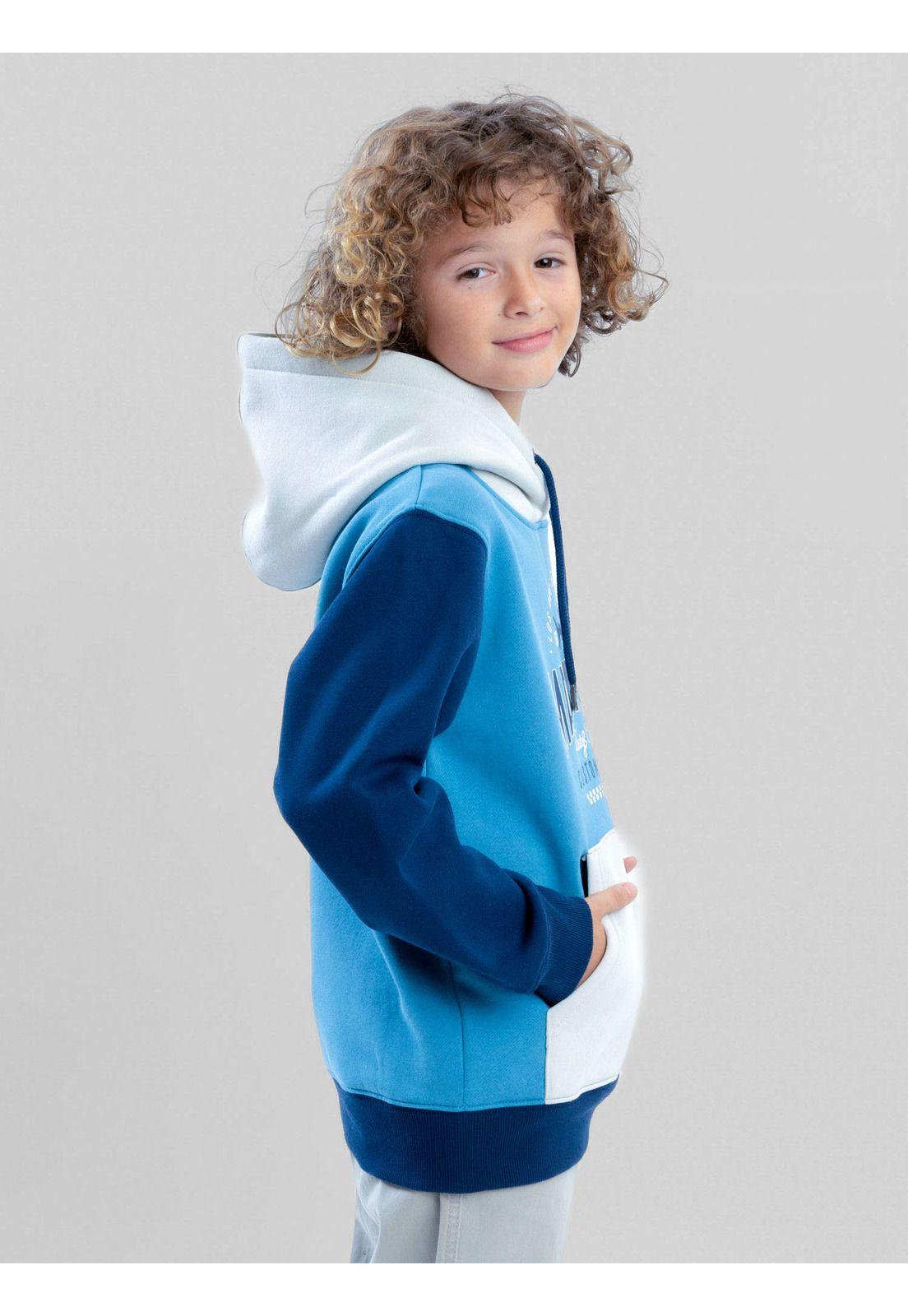 Poleron Canguro Coastfall Celeste Infantil Maui And Sons-1