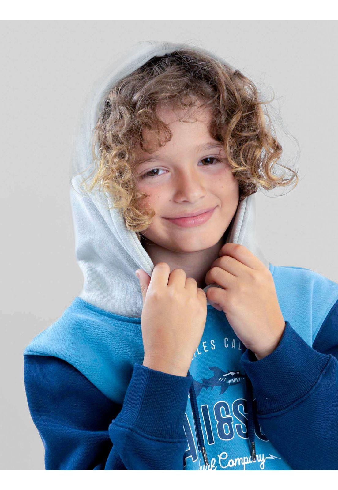 Poleron Canguro Coastfall Celeste Infantil Maui And Sons-3