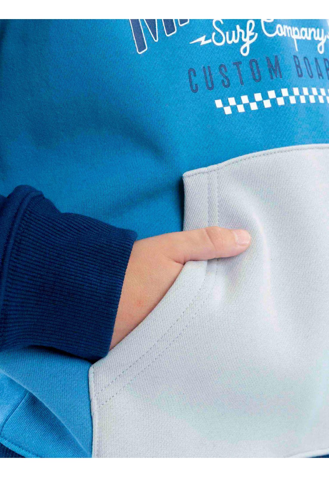 Poleron Canguro Coastfall Celeste Infantil Maui And Sons-4