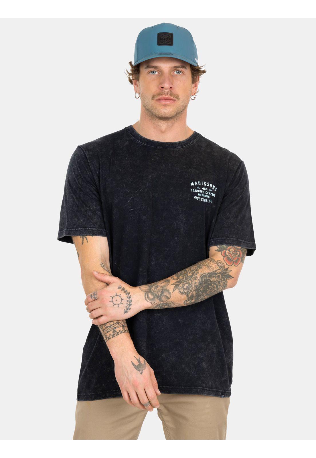 Polera MC Timeless Wave Negro Hombre Maui And Sons-0