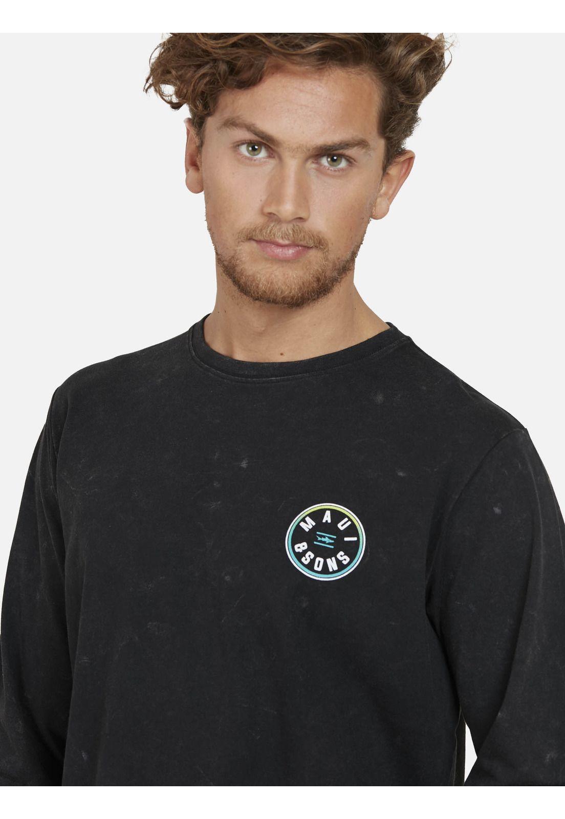 Polera GRADIENT SHARK Hombre Negro Maui and Sons-2
