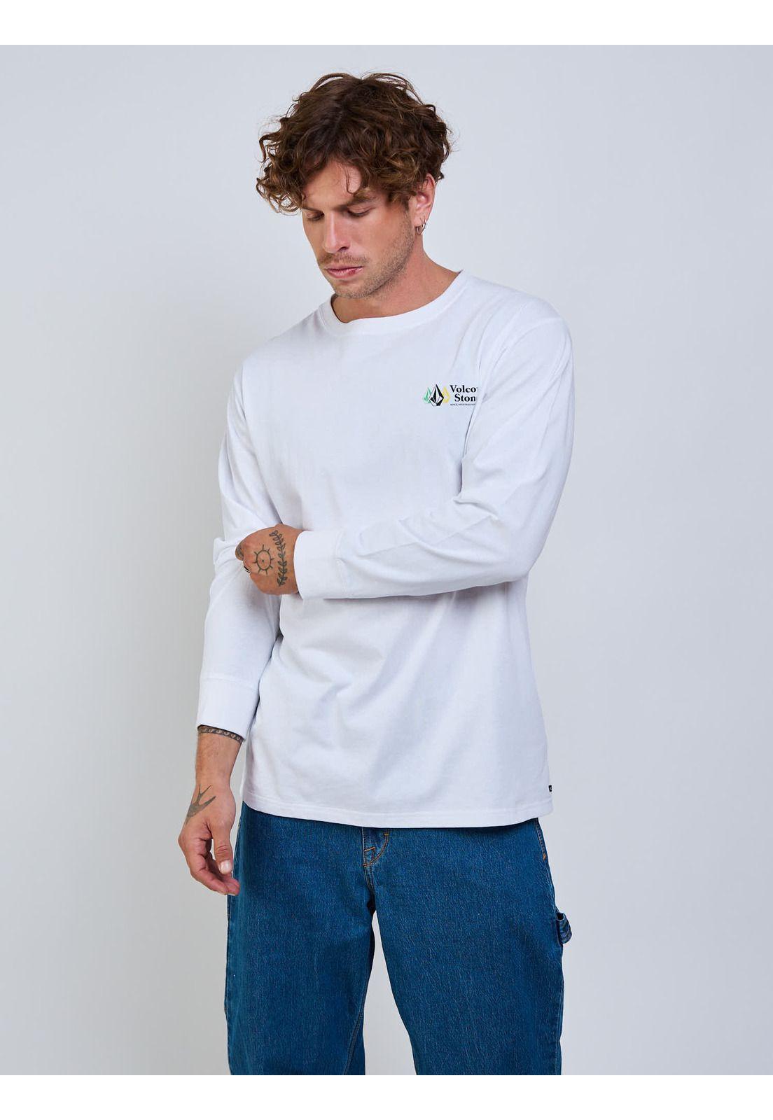 Polera ML Icy Eyes Blanco Hombre Volcom-5