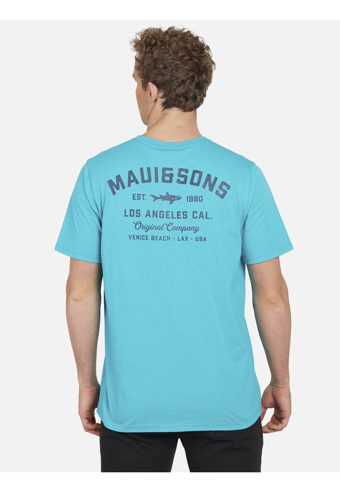 Polera VENICE LAX Hombre Celeste Maui and Sons-2