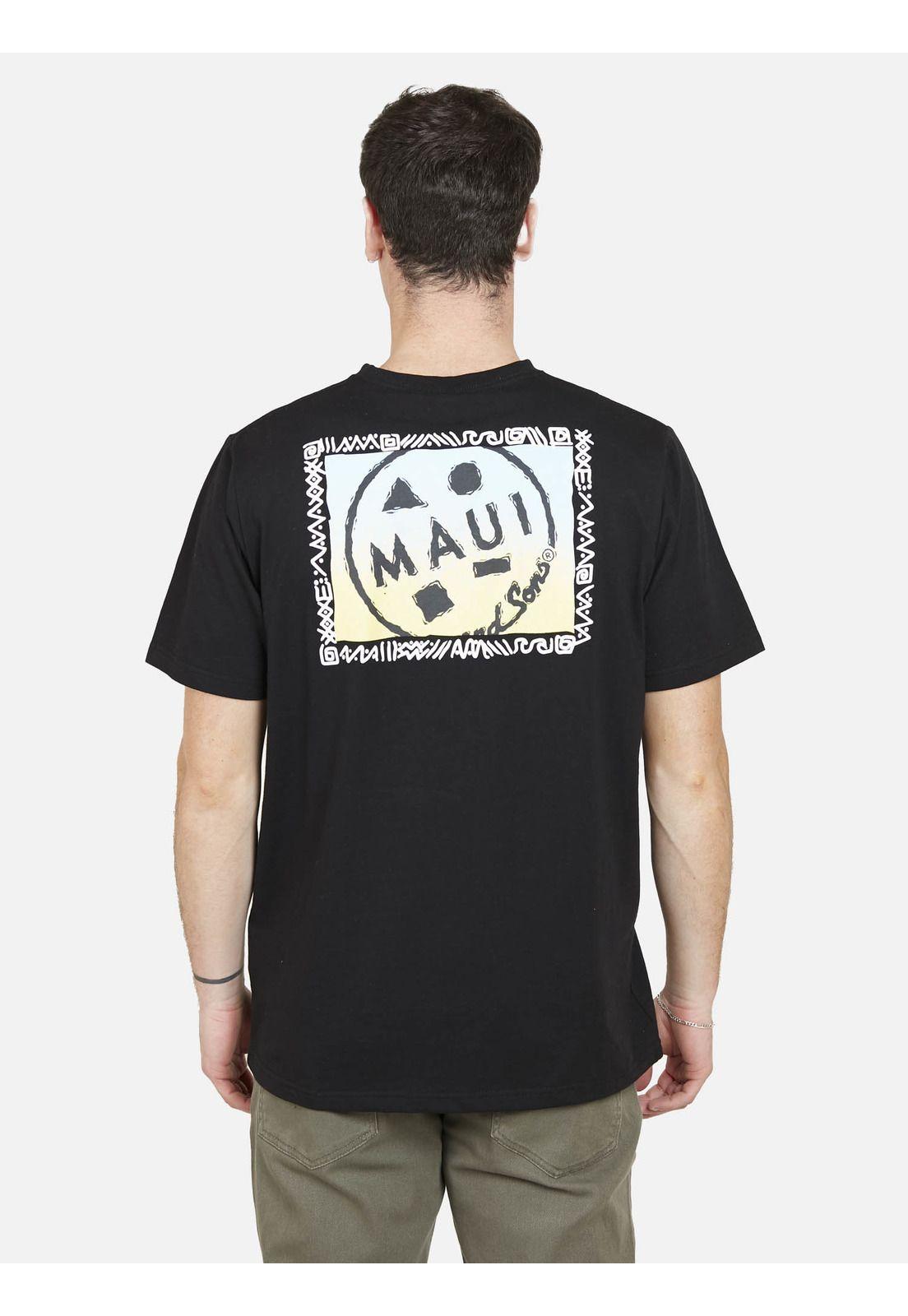 Polera PALM BEACH Hombre Negro Maui and Sons-1