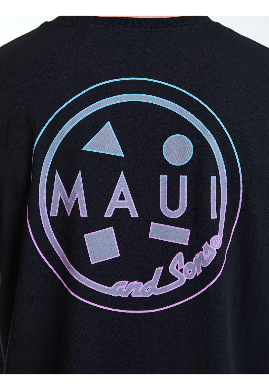 Polera MC Pacific Negro Hombre Maui and Sons-3