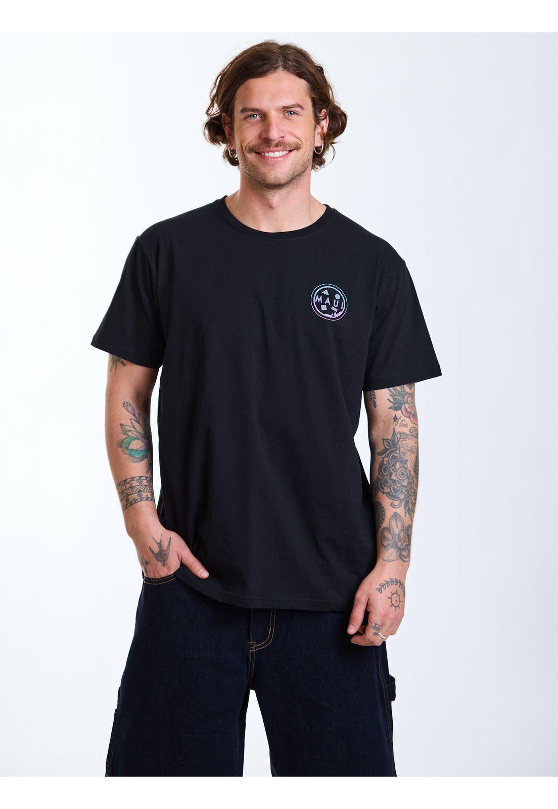 Polera MC Pacific Negro Hombre Maui and Sons-5