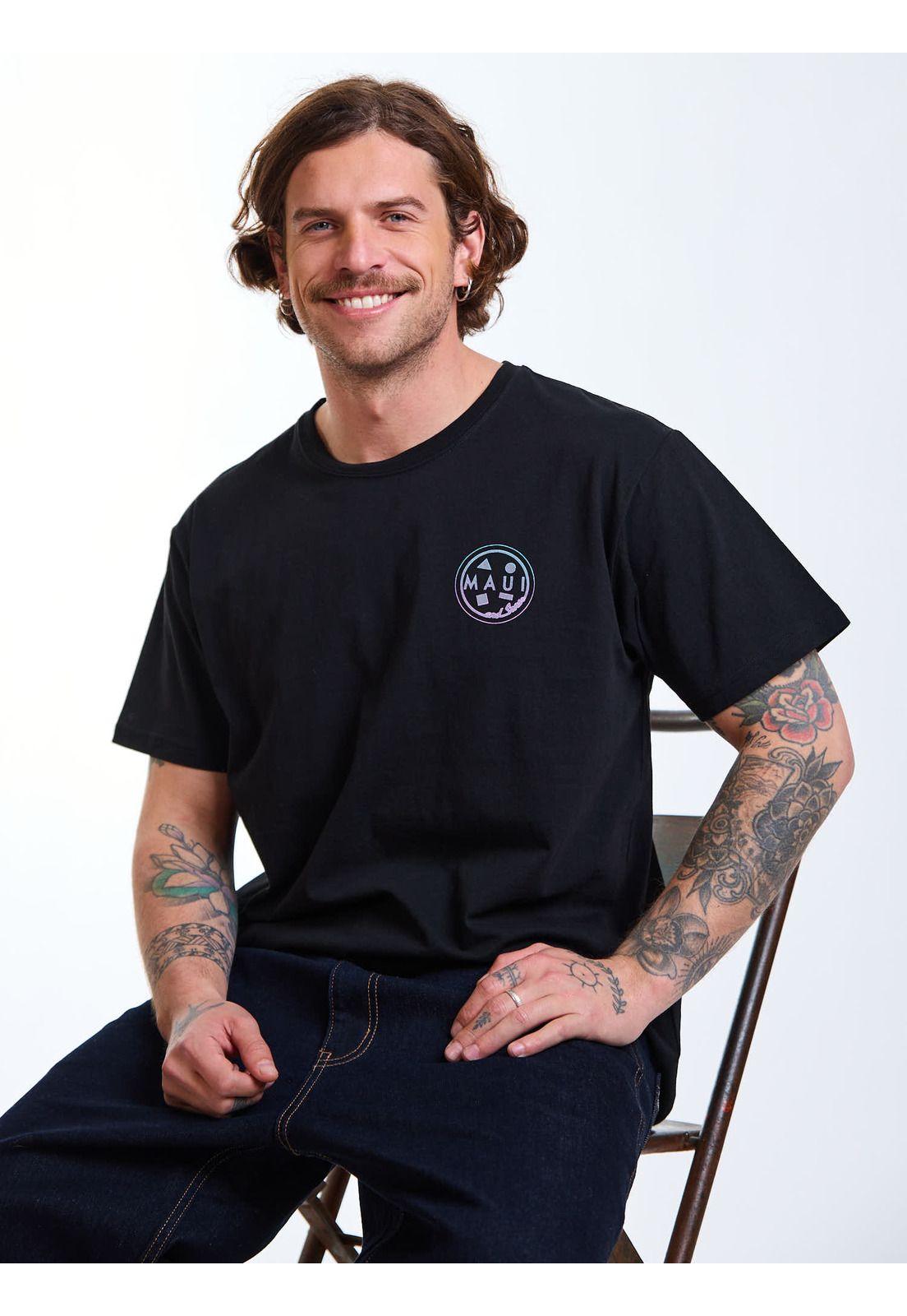 Polera MC Pacific Negro Hombre Maui and Sons-6