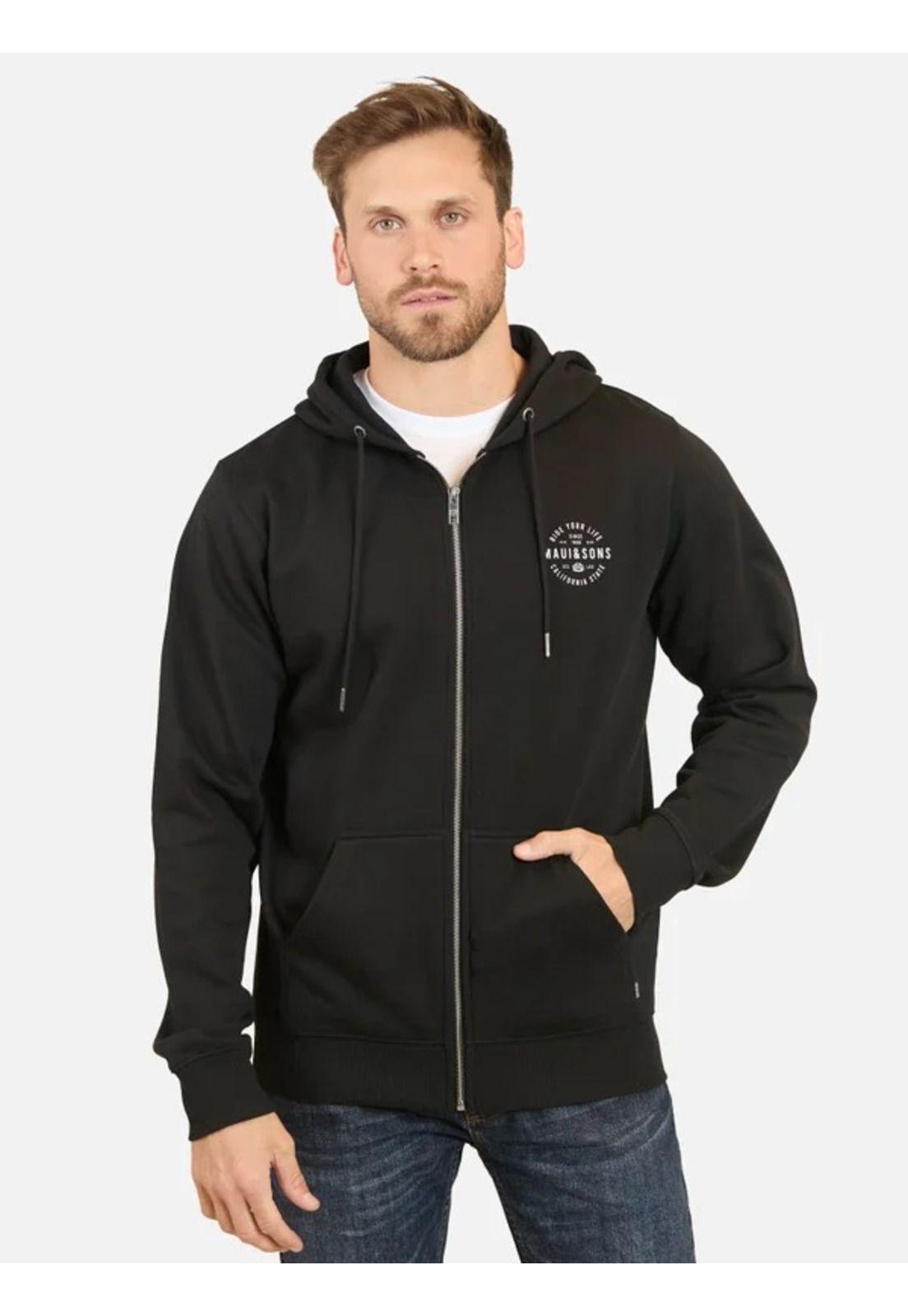 Poleron MS Nova Nimble Negro Hombre Maui And Sons-0