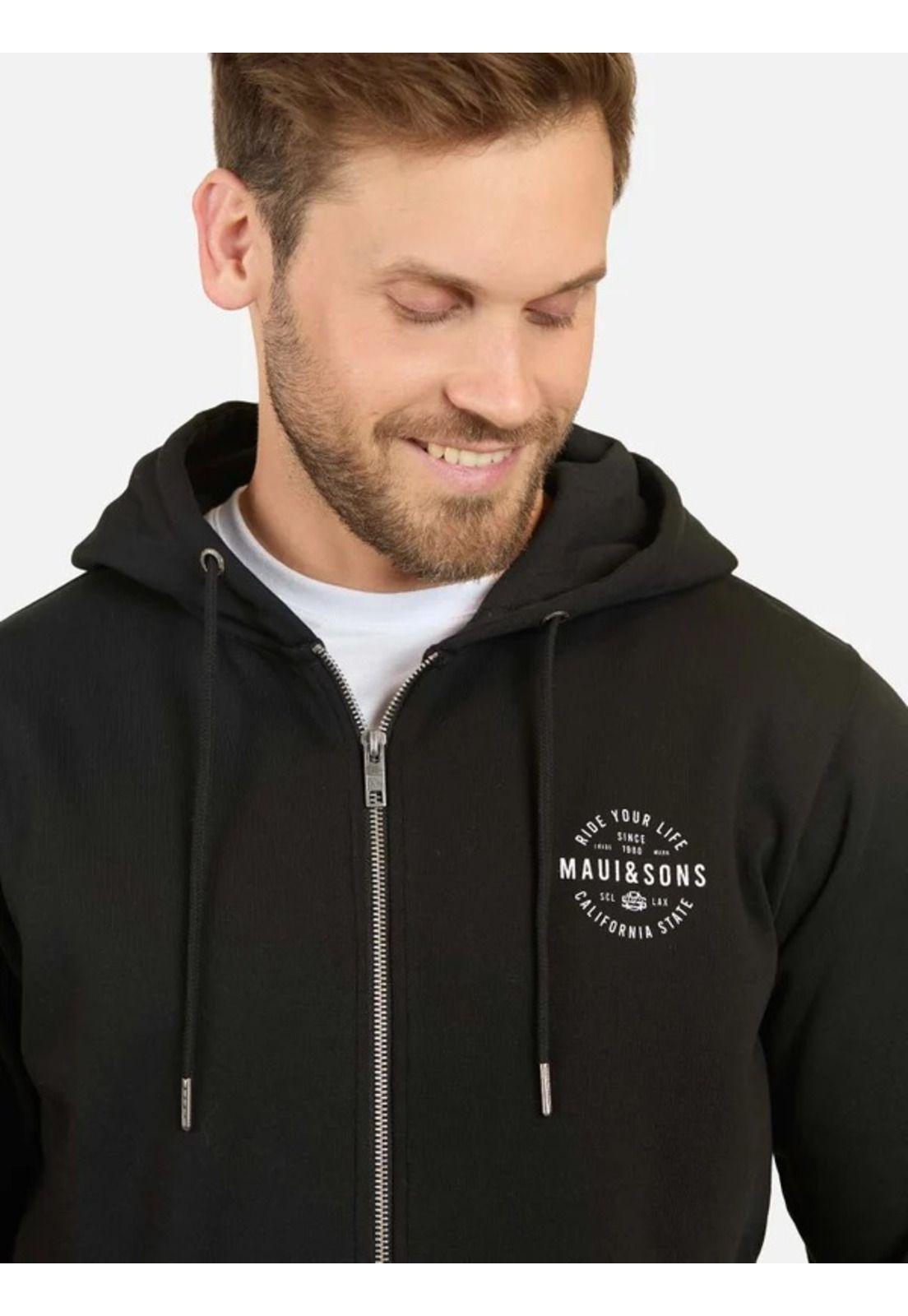 Poleron MS Nova Nimble Negro Hombre Maui And Sons-2
