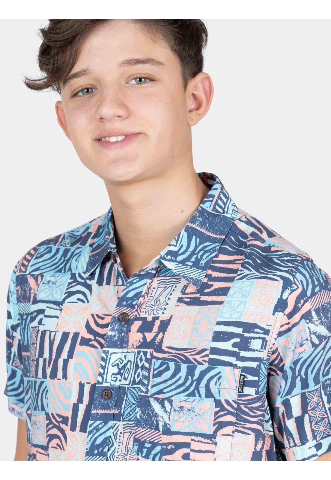 Camisa MC Lunovia Multicolor Infantil Maui And Sons-2