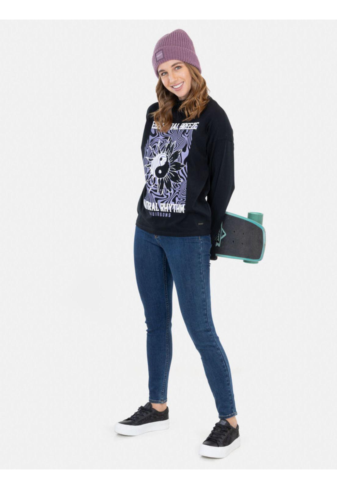 Polera Essential Rhythm T-Shirt Negro Mujer Maui And Sons-3