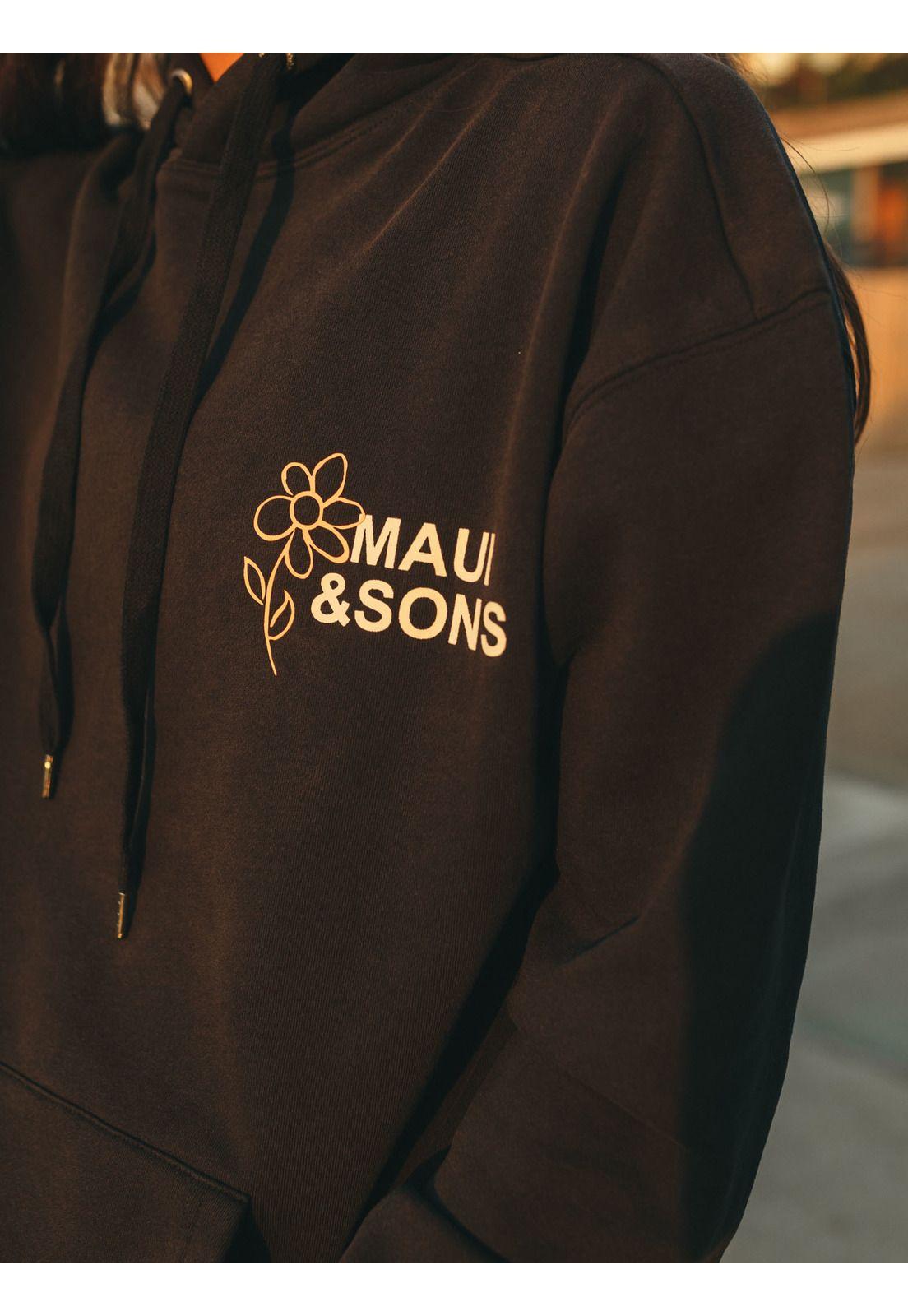 Poleron Canguro Fiyi Negro Mujer Maui And Sons-3