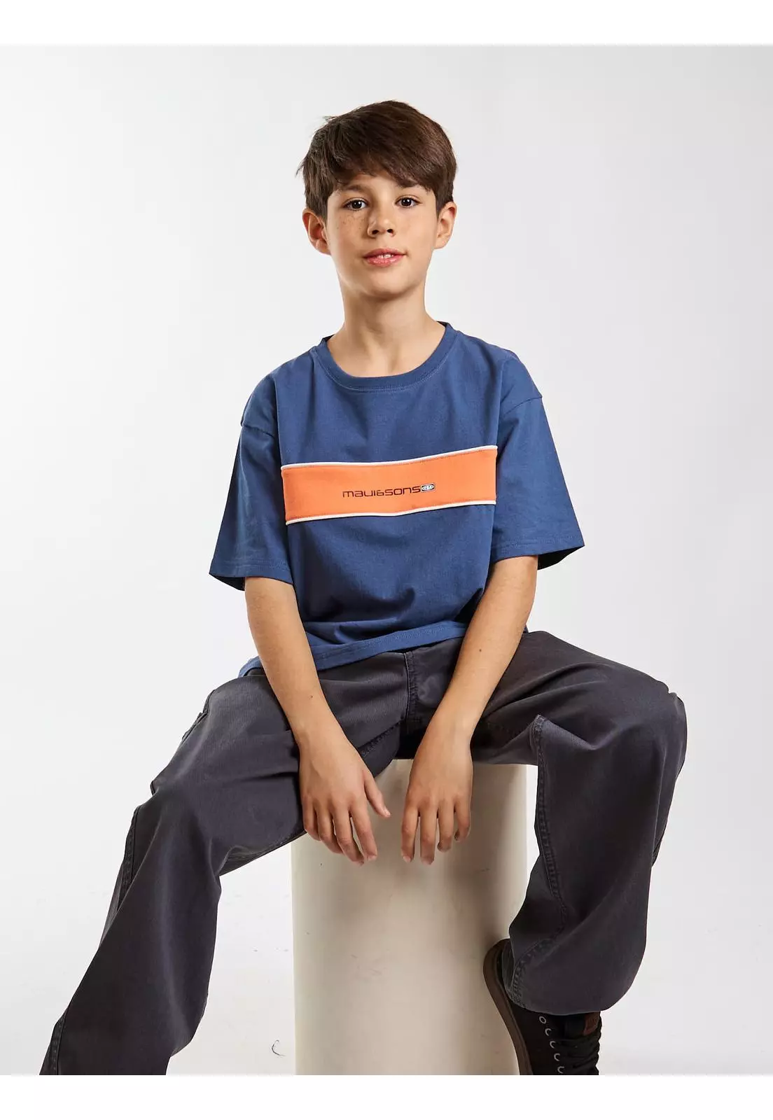 Polera MC Kalani Azul Infantil Maui and Sons-6