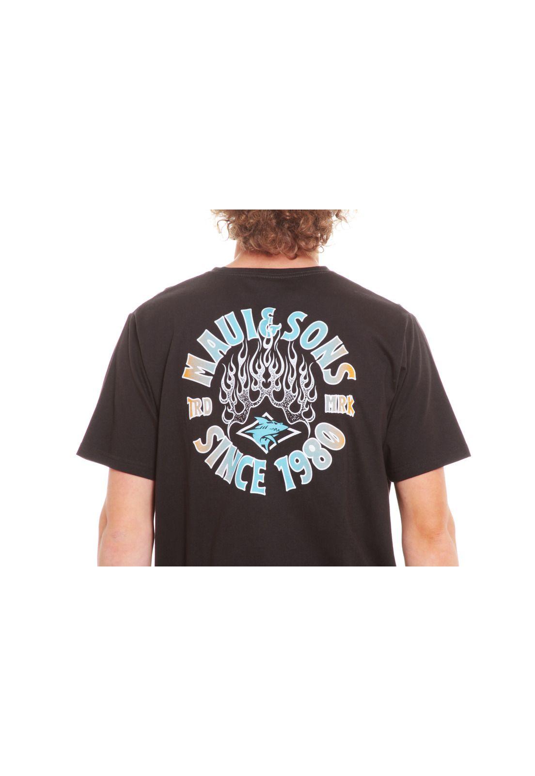 Polera M/C Hombre 5P173-MV20 Negro Maui and Sons-2