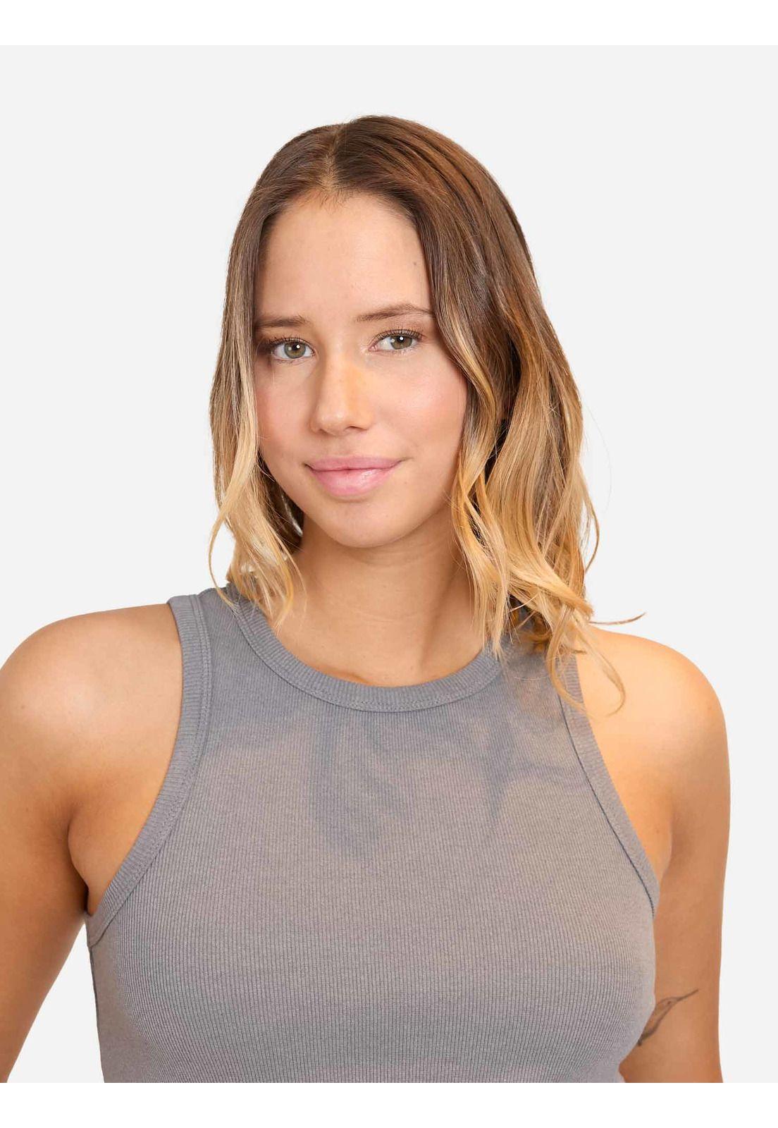 Polera MC Basic Not Basic Gris Mujer Maui And Sons-3