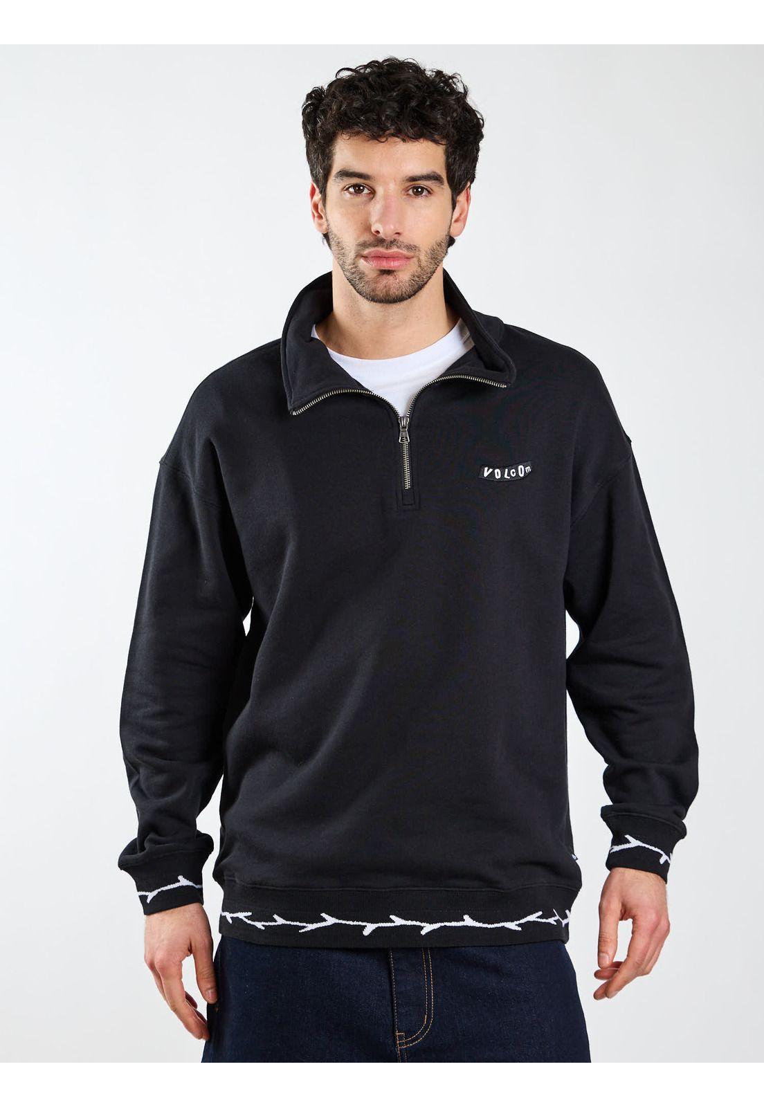 Poleron HZ Catalyst Negro Hombre Volcom-0