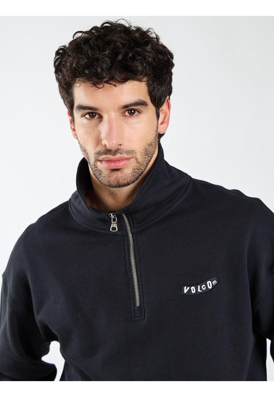 Poleron HZ Catalyst Negro Hombre Volcom-3