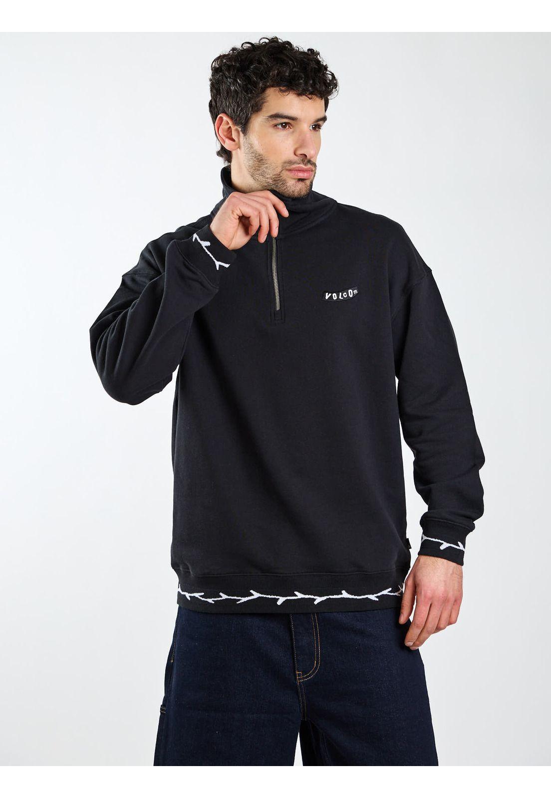 Poleron HZ Catalyst Negro Hombre Volcom-6