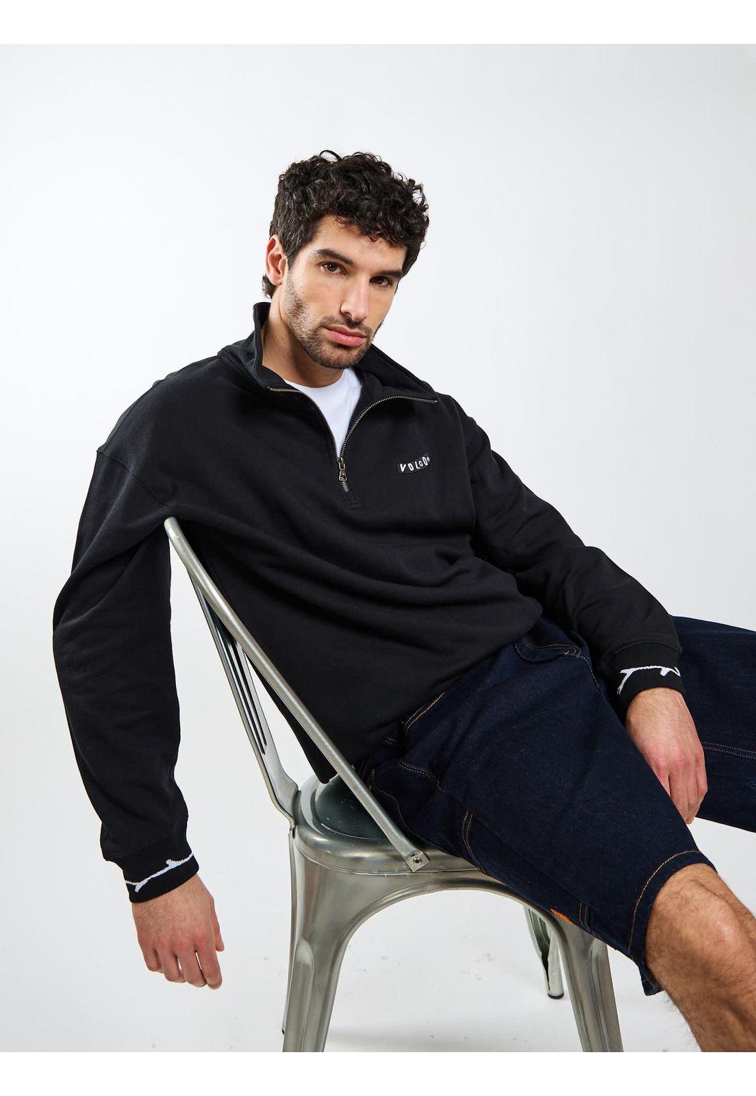 Poleron HZ Catalyst Negro Hombre Volcom-7