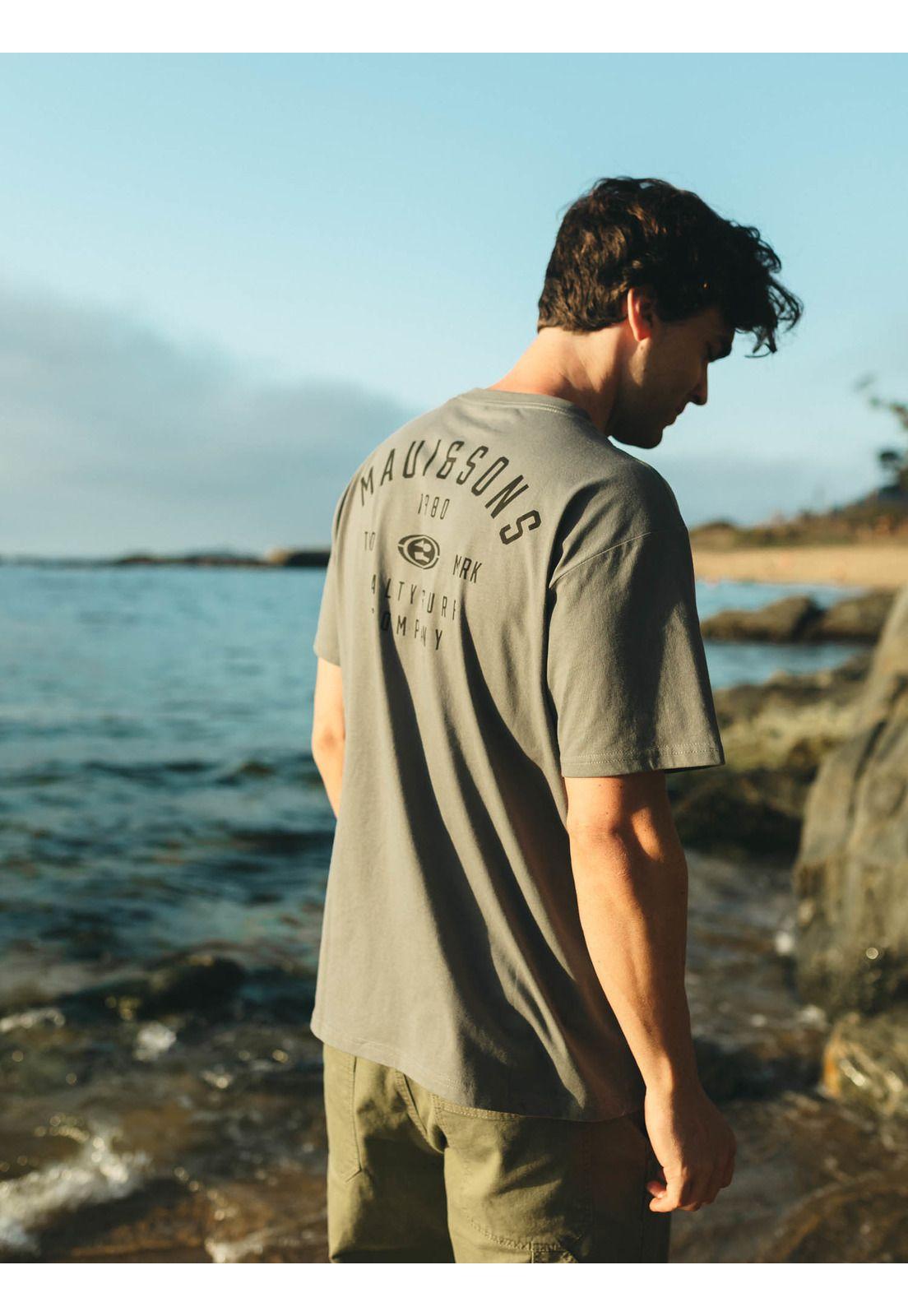 Polera MC Salty Surf Gris Hombre Maui And Sons-3