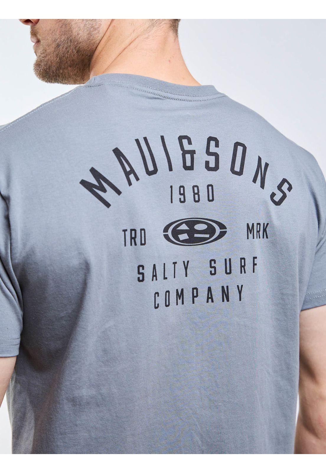 Polera MC Salty Surf Gris Hombre Maui And Sons-8