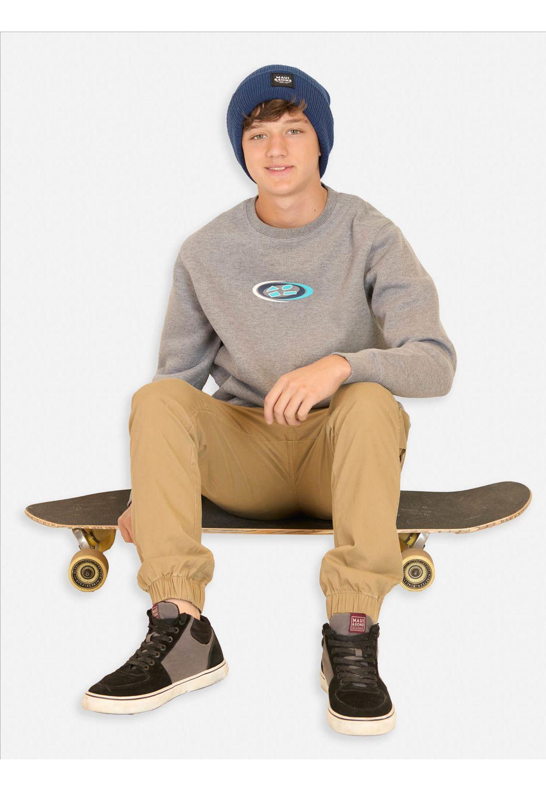 Poleron CR Shine Gris Infantil Maui And Sons-3