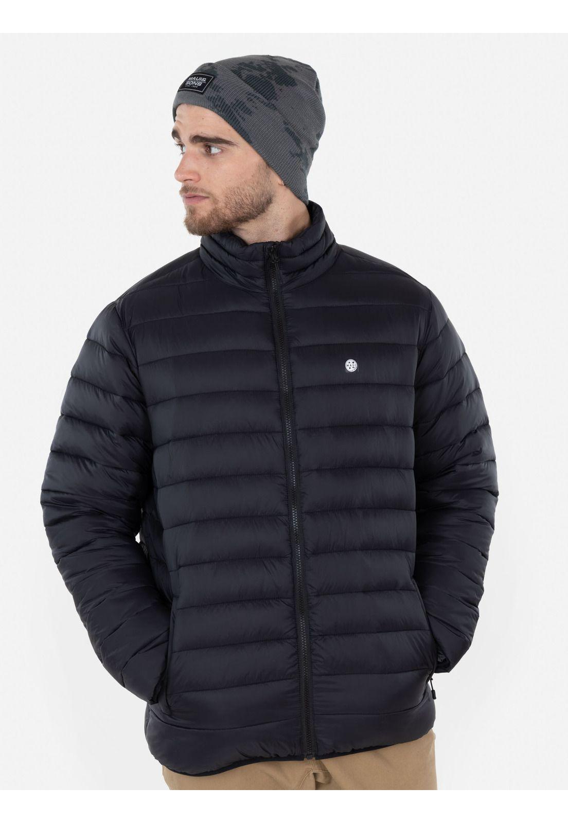 Parka Sherpa Hombre Negro Maui and Sons-0