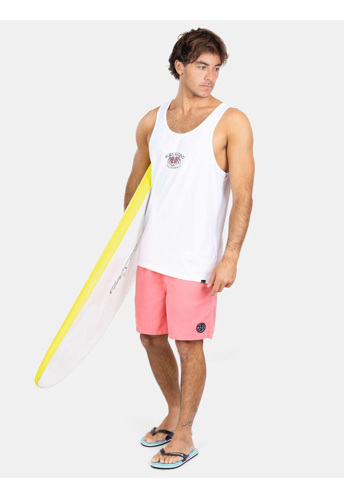 Polera SM Kalaka Flowers Blanco Hombre Maui And Sons-3