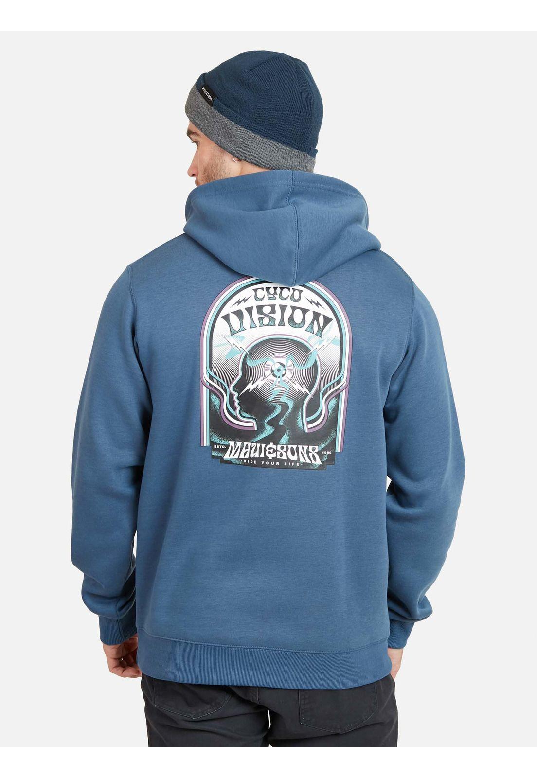 Poleron VISION HOODIES Hombre Denim Maui and Sons-1