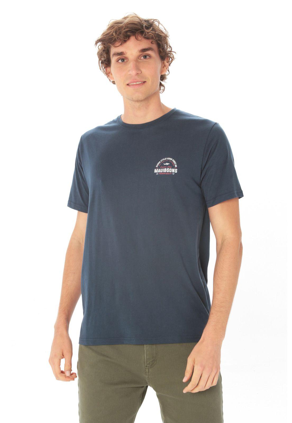 Polera M/C Basica Hombre 5P451-MV21 Azul-0