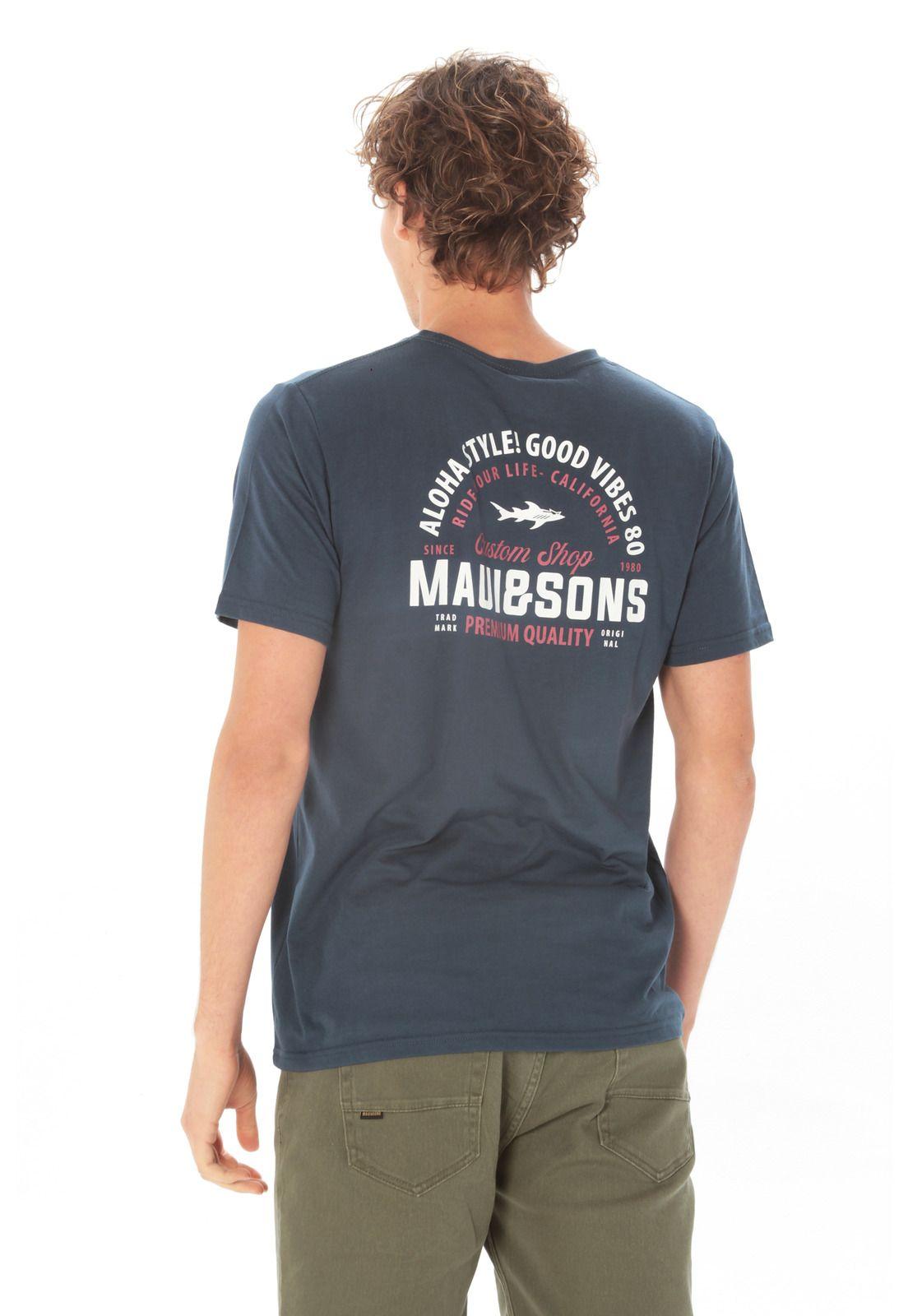 Polera M/C Basica Hombre 5P451-MV21 Azul-1